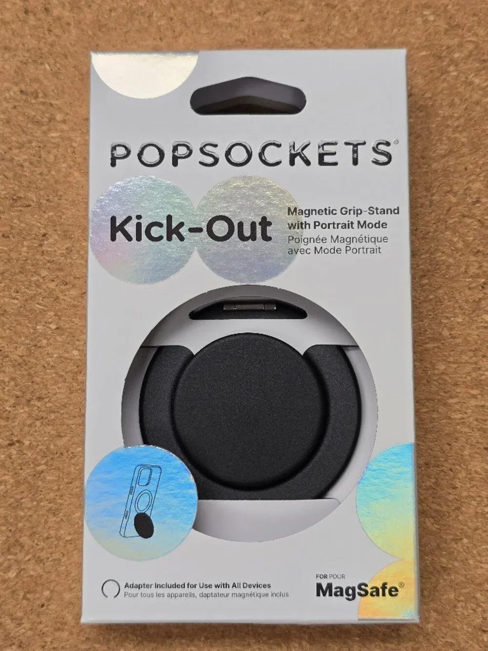 Popsockets Kick-Out Grip for MagSafe Kickstand Adjustable Magnetic Stand Black